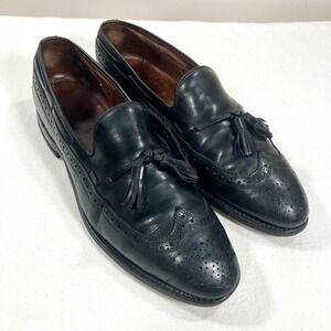 Allen Edmonds Manchester Black Leather Tassel Wingtip Loafers 10.5 C Mens Luxury